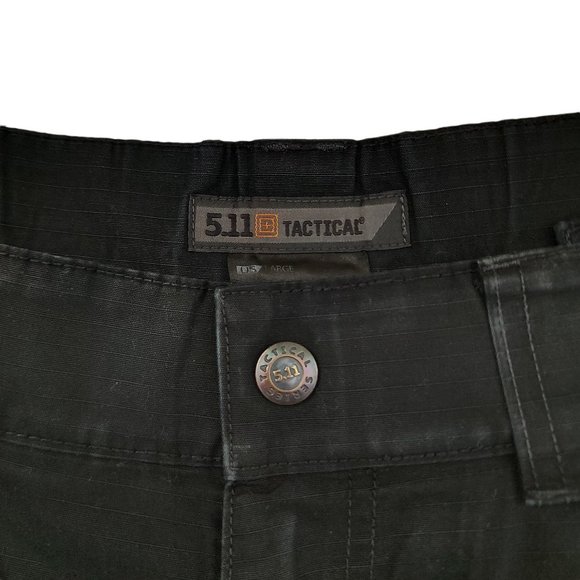 5.11 Tactical Cargo Pants Mens Large Black Tapered Wide Leg Hunting Utility Work - Picture 9 of 10